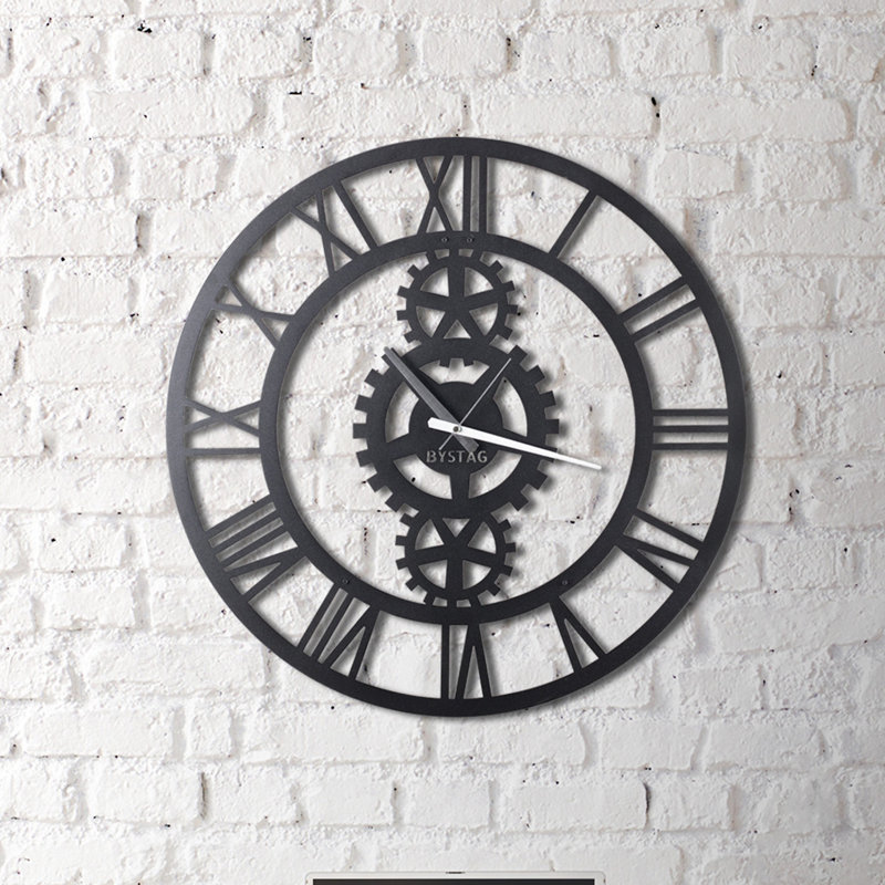 Finke Metal Wall Clock, 70cm H x 70cm W x 0.2cm D