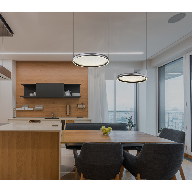 Deiontay 1 - Light Matte Black LED Pendant