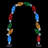 8' Illuminated Tinsel C9 Bulb Arch