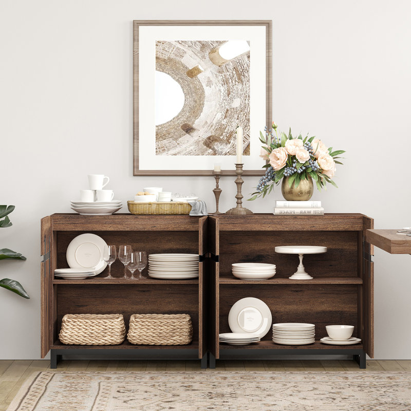 Ensemble de rangement moderne 3 pièces Nellie, Marron