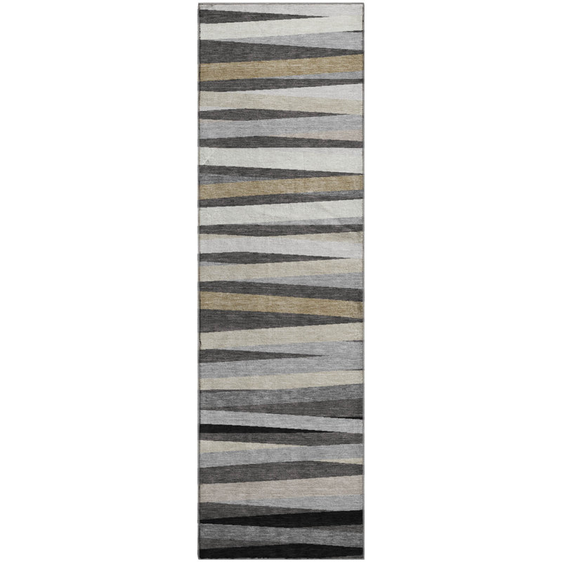 Premium Machine Washable Naglee AMF997 Stripes Rug, Runner 2'3" x 7'6"