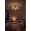 Gatwick 3-Light 52cm Silver Semi Flush Mount Ceiling Light Alabaster Style Glass