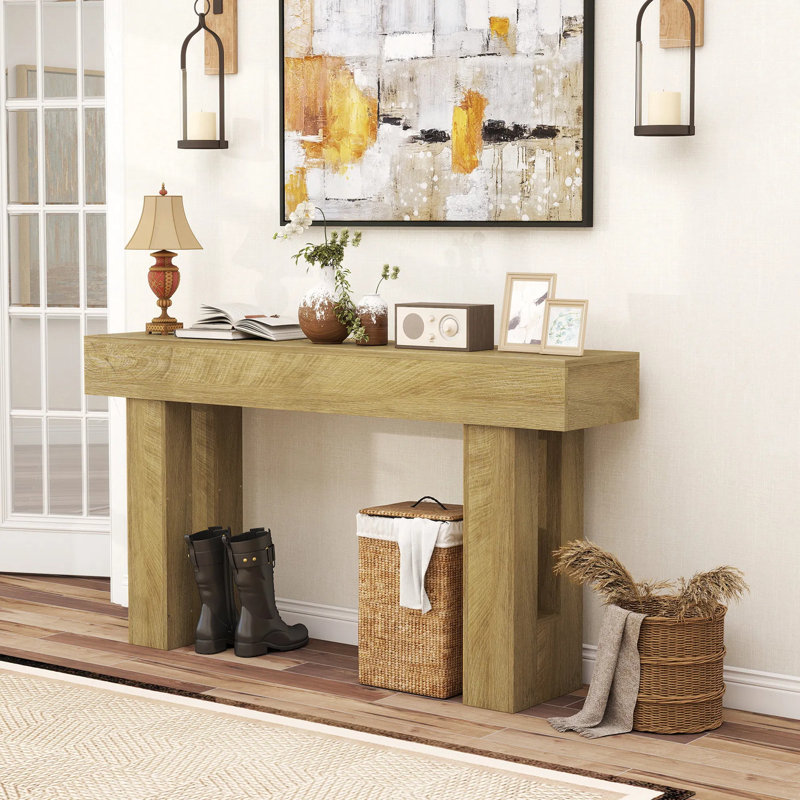 Console, canapé, mélamine, surface facile à nettoyer, anti-basculement, structure robuste, mobilier d'appoint polyvalent pour le salon, couloir, vestibule, décor