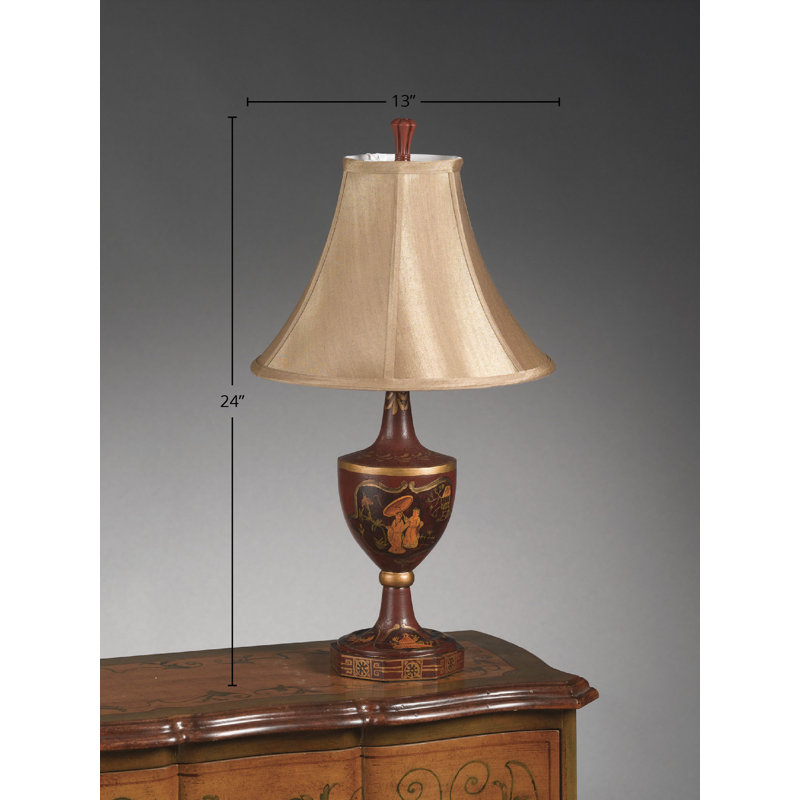 Mouffetard 24" Table Lamp with Shade, Red