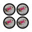 Zodiac Virgo Black Vegan Leather Round Coasters-1612756821