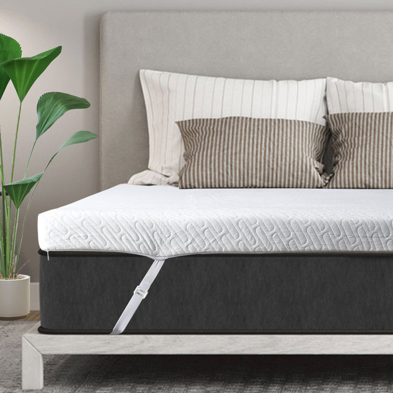 3'' Gel Memory Foam Matress Topper with Removable Cover, King