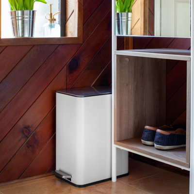 2.6 Gallon Stainless Steel Rectangular Step-On Trash Can