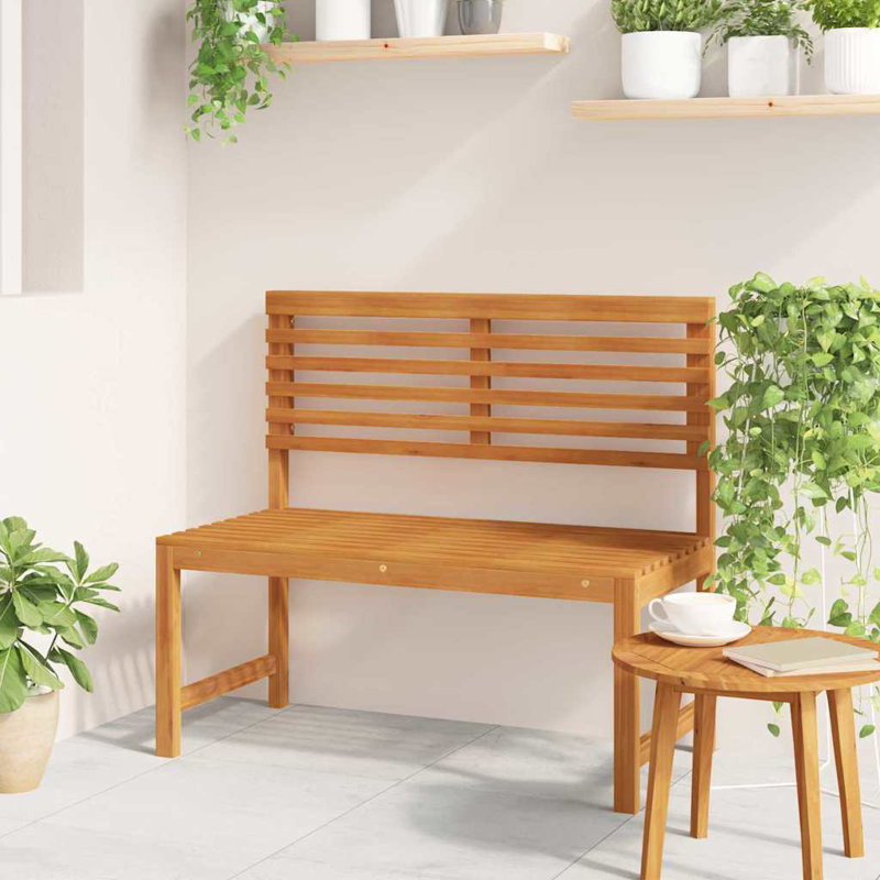 Chaise de jardin vidaXL brun 39,37 x 19,69 x 35,83 en bois d'acacia massif