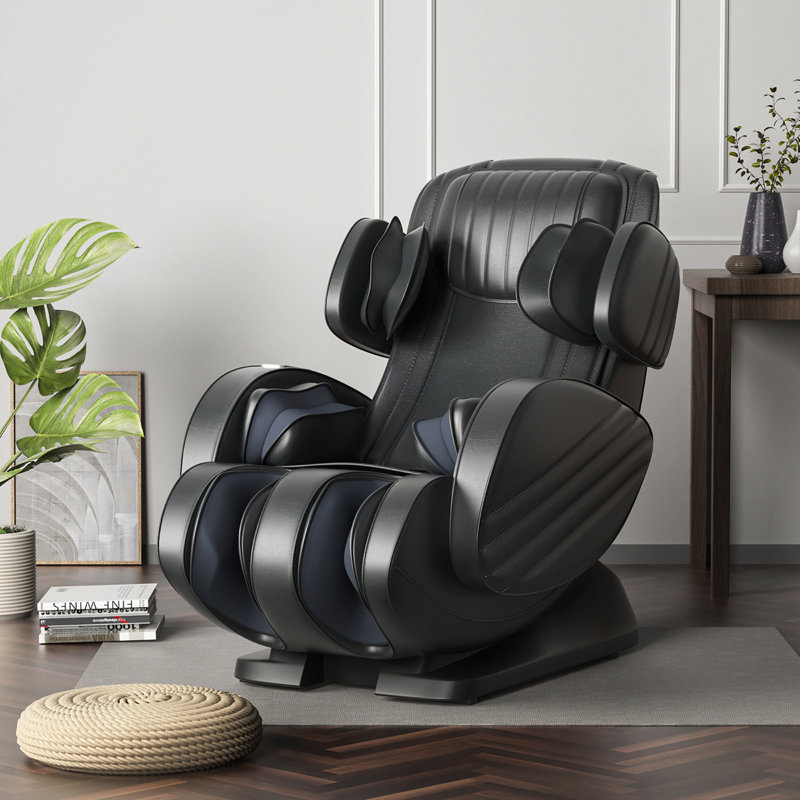 Fauteuil inclinable massant en simili-cuir