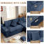Canapé modulaire à compression 98 po Cloud, siège moderne en forme de L avec méridienne, canapé-lit rembourré convertible avec porte-gobelets et poches latérales, aucun assemblage requis pour le salon-360070662