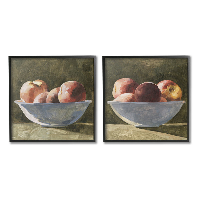 "Bowls Of Apples Single Photo Frame" par Emma Caroline, 2 pièces sur toile, Giclée encadrée noir minuit, H 24 po x l 24 po