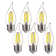 CA11E26 60 Watts Equivalent Chandelier Light Bulbs, Ca11 Dimmable Filament Clear Led Candelabra Bulbs, E26 Medium Base, 2700k Soft White, 6 Pack