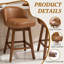 Tabouret de comptoir pivotant en simili cuir Detweiler-132138019-138212824