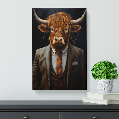 Highland Cow In A Suit No.2 - Print