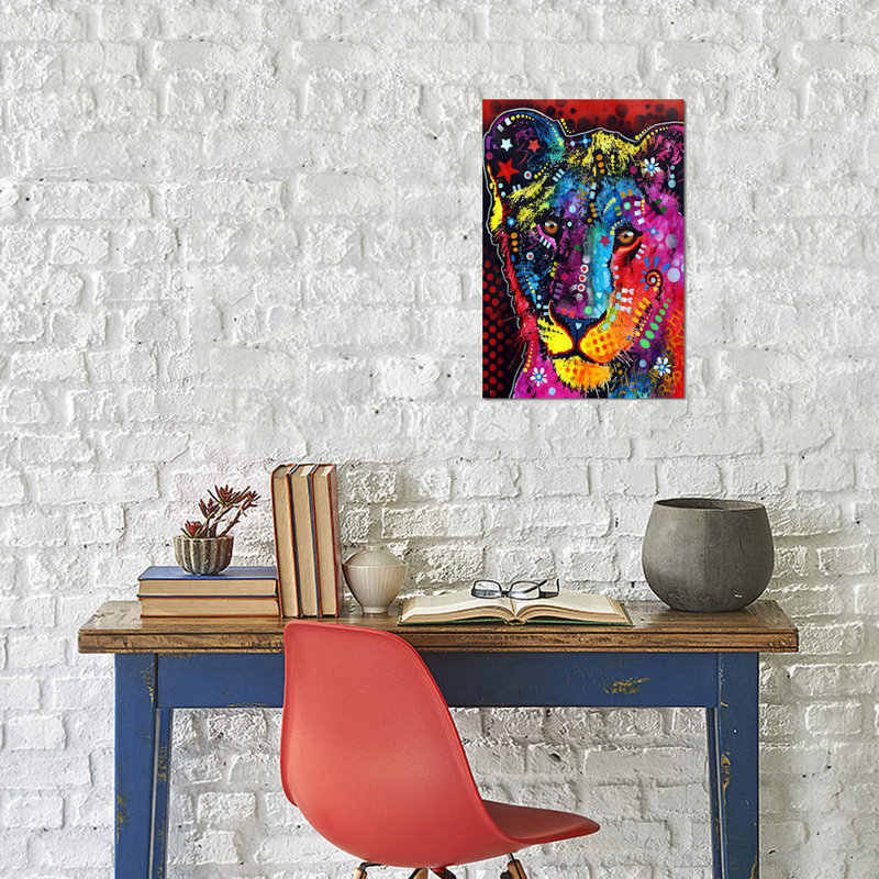 Young Lion by Dean Russo - Wrapped Canvas Print, 66.04 cm H x 45.72 cm W x 3.175 cm D