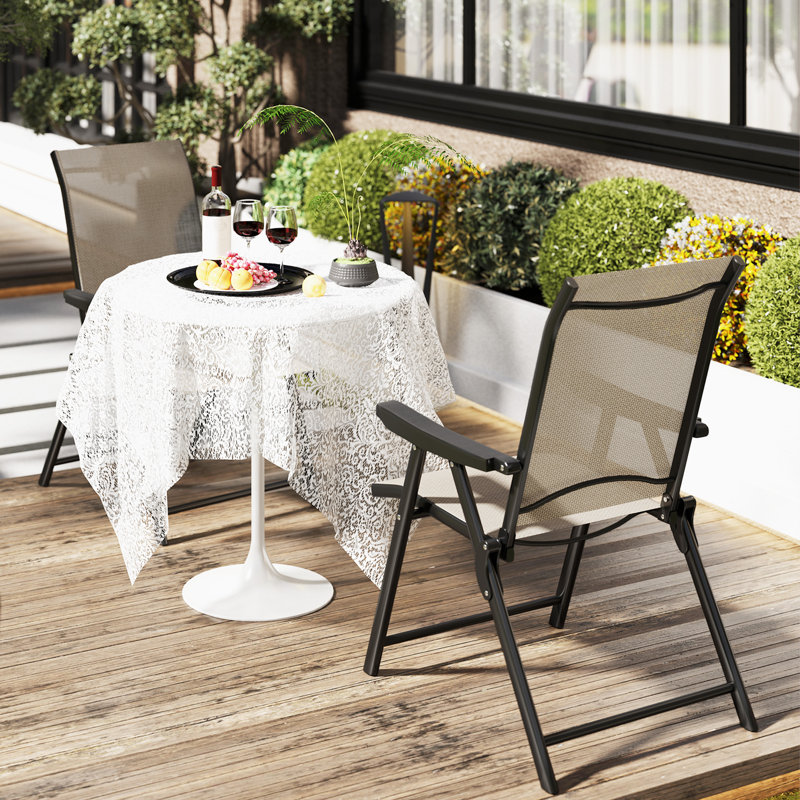 Outdoor Patio Dining Armchair, 2, Brown