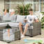 Ensemble de 7 pièces de mobilier d'extérieur avec repose-pieds-1424647195