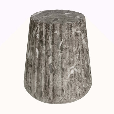 Outdoor Cleme Carved Side Table