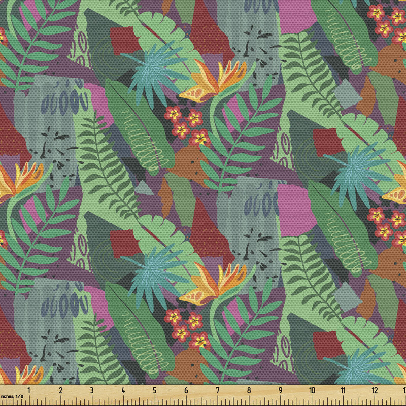 Paine Tropical Jungle Leaves and Branches Fabric