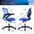 Techni Mobili Mesh Task Office Chair With Flip Up Arms, Blue
