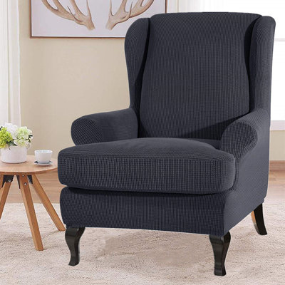 Box Cushion Wingback Slipcover