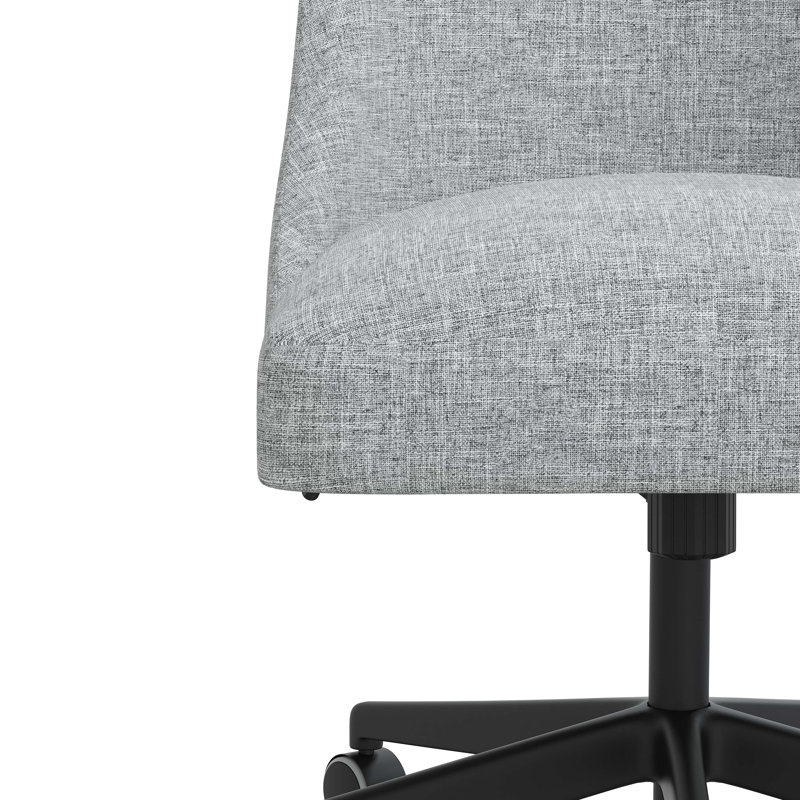 Chaise de travail pivotante réglable en hauteur Acosta, Zuma Pumice Textured Linen