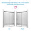 Porte de douche coulissante réglable semi-sans cadre avec verre trempé transparent, aucune découpe requise pour une installation facile, porte de douche