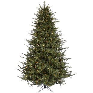 8.5" H Green Realistic Artificial Fir Christmas Tree with 1000 Lights LED Lights
