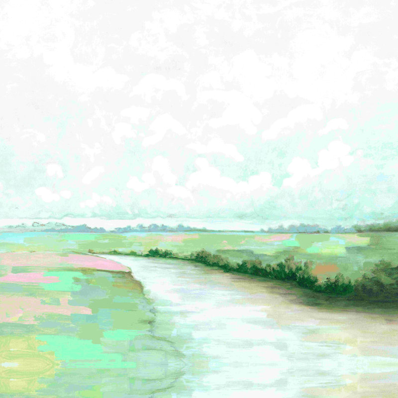 Impression sur toile tendue Spring Marsh, L 30 po x H 30 po