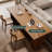 Nut-brown Rectangular Solid Wood desk-108918988