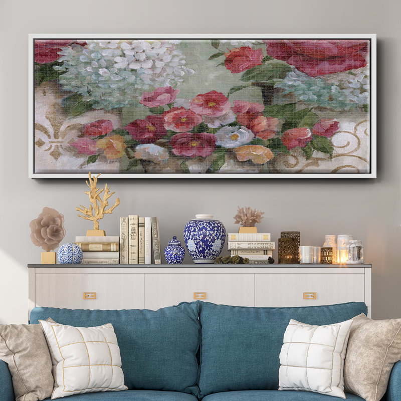 Fleurs confinées - toile encadrée, H 20 po x l 50 po