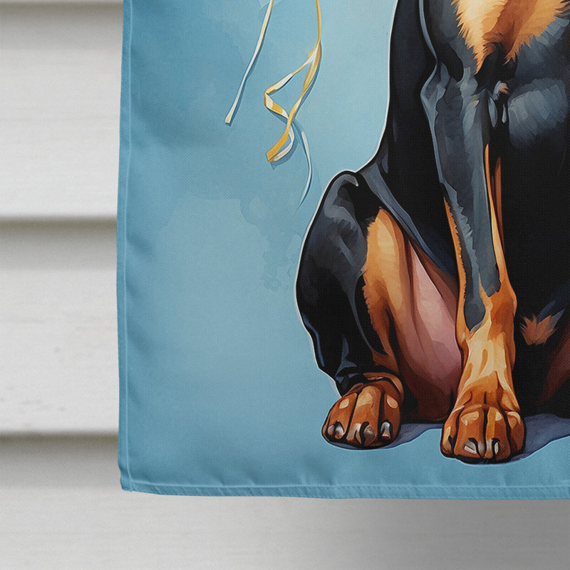 Drapeau «Happy Birthday House», Doberman pinscher