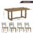 Colgan Dining Set, Trestle Dining Table With Stylish Chairs, Light Oak-1213842492
