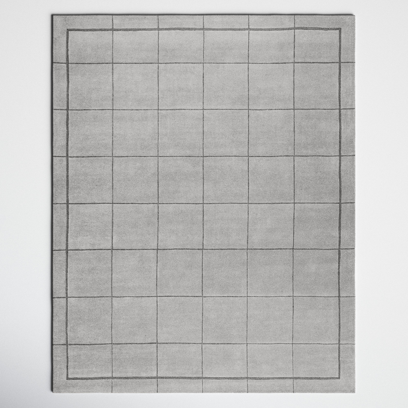 Mallory Hand-Tufted Sterling Grey Geometric Rug, Rectangle 8' x 10'