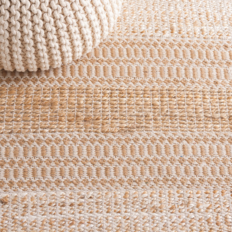 Sorrell Geometric Flatweave Ivory/Natural Area Rug, Rectangle 3' x 5'