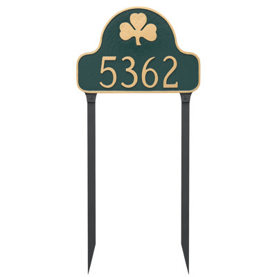 Shamrock 1-Line Lawn Address Sign