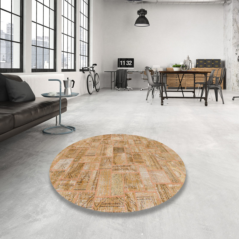 Tapis abstrait moderne 1512, Rond 7 pi