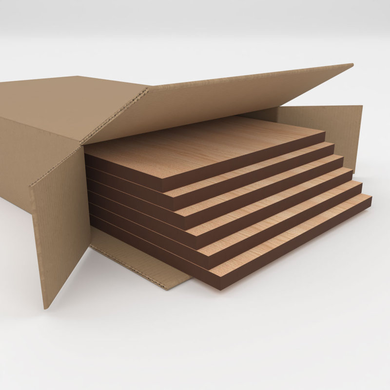 Planches en bois, Noyer blanc, H 7,75 po x l 7,75 po x P 0,38 po