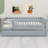 Wood Daybed with Trundle and Fence Guardrails-317973216-317973229