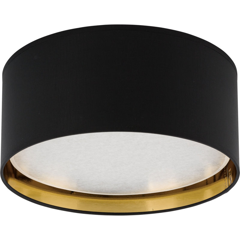 Banush Flush Mount, Brown, 17cm H x 45cm W x 45cm D