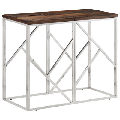 Petroniu Solid Wood Top Console Table