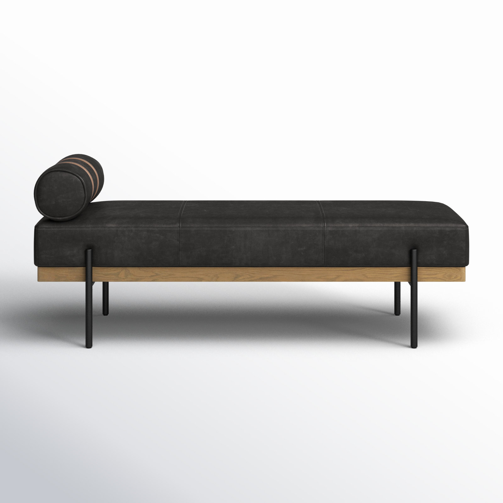 Leary Genuine Leather Bench