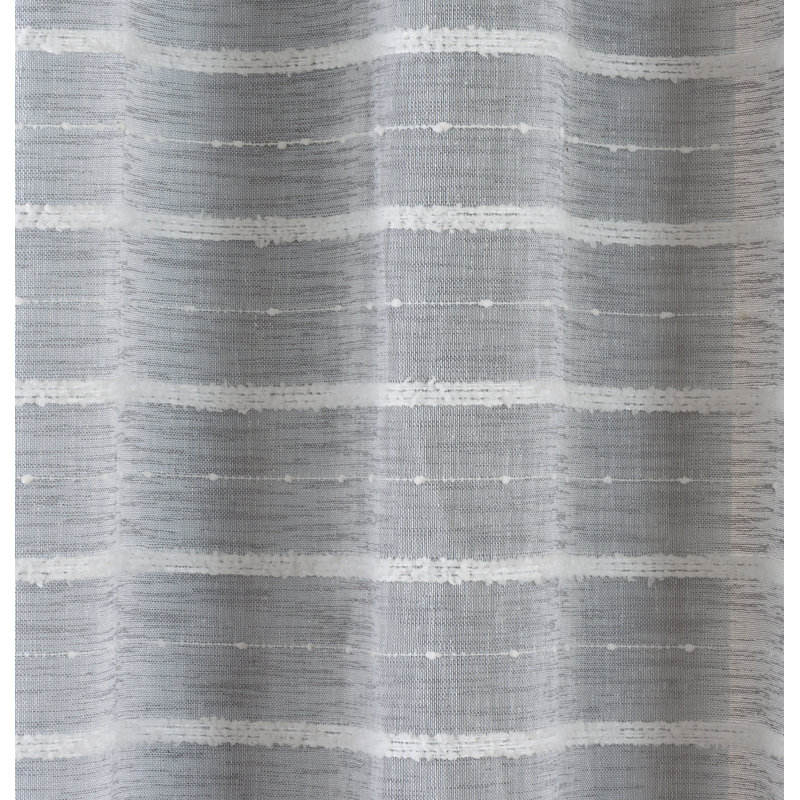 Duncannon Sheer Curtain Pair, Grey, 140cm Width x 137cm Drop