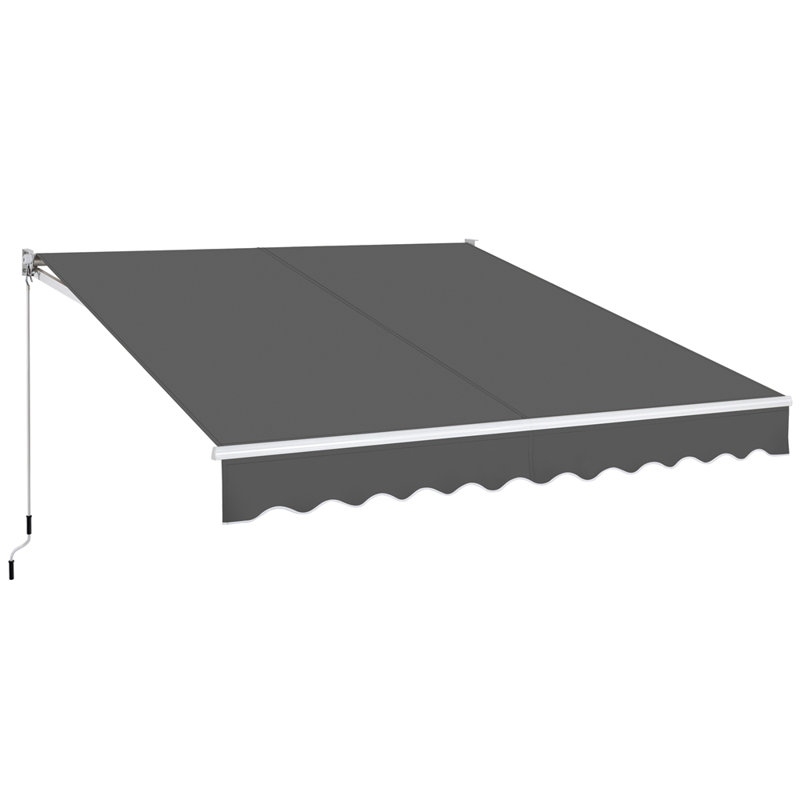 Retractable Patio Awning, 300 cm L x 250 cm W, Dark Grey