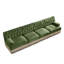 Canapé modulaire de style Chesterfield avec capitonnage à boutons et jupe à pampilles-1359879414