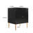 24.4" Tall 2-Drawer High Gloss Nightstand-2111079107