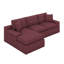 Canapé modulaire Cloud, canapé en chenille double couche avec assise profonde et poches latérales-1663483549