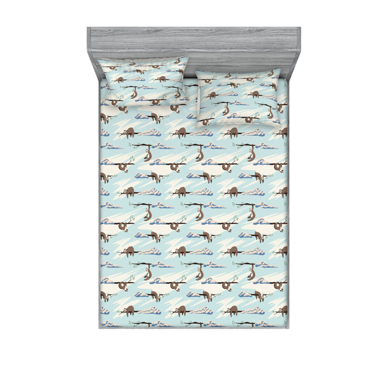 Drap-housse et taie décorative Ambesonne, Ensemble de draps très grand californien avec 2 t