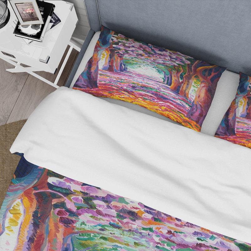 Ensemble de housse de couette Lake Forest - rose, Housse de couette pour grand lit + 2 taies décora