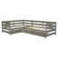 Lit plateforme en L avec trois tiroirs de rangement